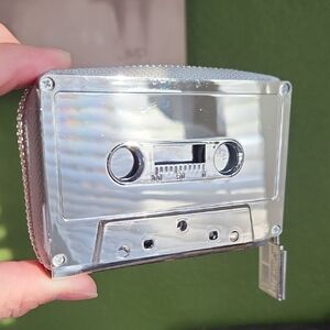 Wallet Silver Retro Cassette-Style